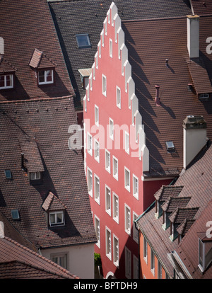 Eine historische Fassade in der Altstadt von Freiburg Im Breisgau in Süddeutschland. Stockfoto