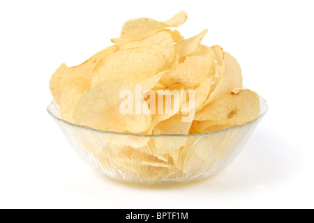 Kartoffel-Chips Nahaufnahme Schuss Stockfoto