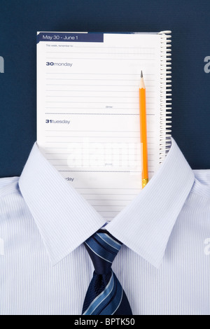 Persönlichen Organizer und Hemd, Business-Konzept Stockfoto