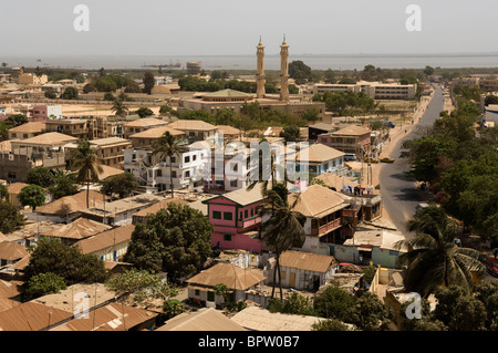 Blick über Banjul aus Arch 22, Gambia Stockfoto