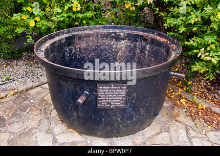 Hungersnot Topf kocht Suppe für die Hungernden während der irischen Hungersnot von 1846-1849 Stockfoto