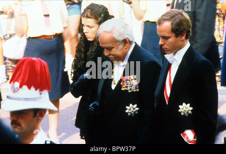 CAROLINE Prinzessin von HANNOVER RAINIER III & ALBERT II MONEGASSISCHEN FÜRSTENFAMILIE 18. September 1982 MONACO Stockfoto