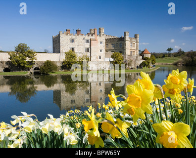 Leeds Castle im Frühling, Kent, UK. Stockfoto