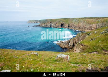 Cornwall-Küste in der Nähe von Lands End Stockfoto