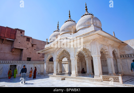 Die Perle Moschee in Agra Fort, Agra, Uttar Pradesh, Indien Stockfoto