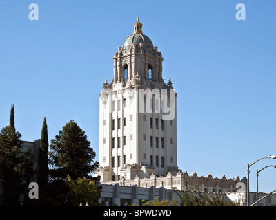 Landmark Tower von Beverly Hill des historischen Rathaus Gebäude. Stockfoto