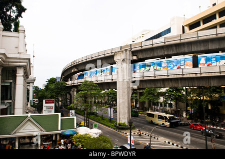 BTS Skytrain in Bangkok. Stockfoto