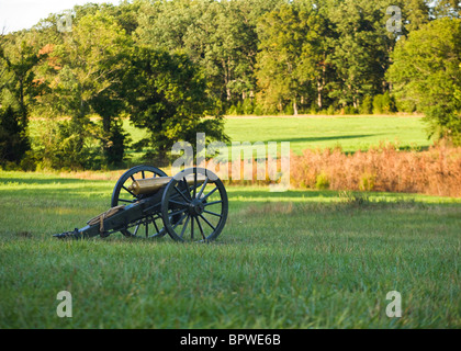 American Civil War Kanone im Feld - Gettysburg, Pennsylvania, USA Stockfoto