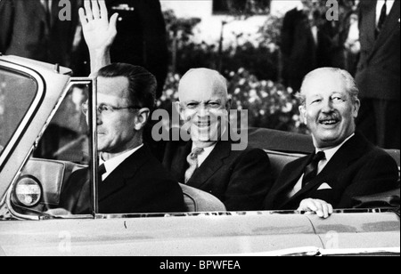 DWIGHT D. EISENHOWER & HAROLD MACMILLAN Präsident & Premierminister 1. Juni 1959 LONDON Stockfoto