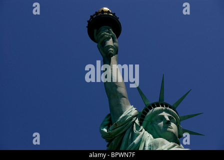 Freiheitsstatue Liberty New York NY historisches Wahrzeichen gegeben nach Amerika durch die Franzosen um ihre Unabhängigkeit zu markieren. 04. Juli. Stockfoto
