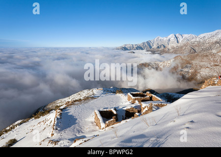 Blick vom Gipfel des Tizi-n-Test Passes, Atlasgebirge, Marokko Stockfoto