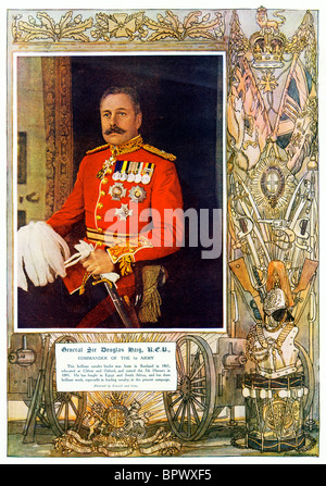 General Sir Douglas Haig, 1914 Porträt der Spross der Whisky-Familie, ging auf Befehl der britischen Armee in Frankreich Stockfoto