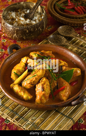 Chicken Curry Kapitan Malaysia Singapur Essen Stockfoto