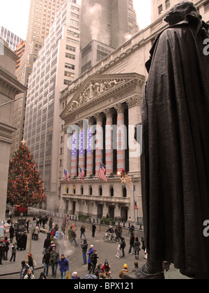 Statue von George Washington Wall Street New York City Stockfoto