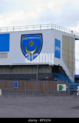 Portsmouth Fußball-Club-Logo / Zeichen / Motiv Stockfoto