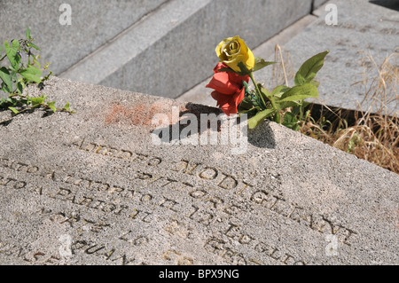 Amedeo Modigliani Grab, Friedhof Pere Lachaise, Paris, Frankreich Stockfoto