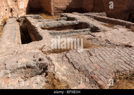 Ruinen von El-Badi-Palast, Marrakesch (Marrakech), Marokko, Nordafrika Stockfoto