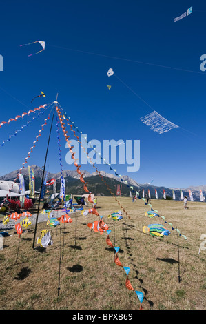 Italien Piemont Turin Sauze d eine Anzeige der Drachen im Susa-Tal Stockfoto