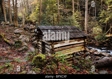 Wanderweg auf Noah "Bud" Ogle Bauernhof an der Roaring Fork Auto Tour-Route in Great Smoky Mountains Nationalpark Gatlinburg TN Stockfoto