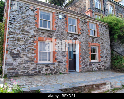 Doc Martins Haus in der TV-show, Port Isaac, Cornwall, auch bekannt als Port Wenn in der Fernsehsendung Doc Martin. Stockfoto