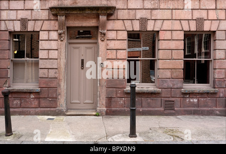 Haustür von einem georgianischen Gebäude in Spitalfields, London UK Stockfoto