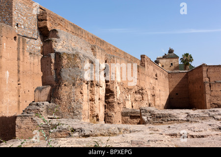 Ruinen von El-Badi-Palast, Marrakesch (Marrakech), Marokko, Nordafrika Stockfoto