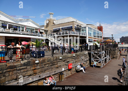 Mermaid Quay Bucht von Cardiff Wales UK Stockfoto