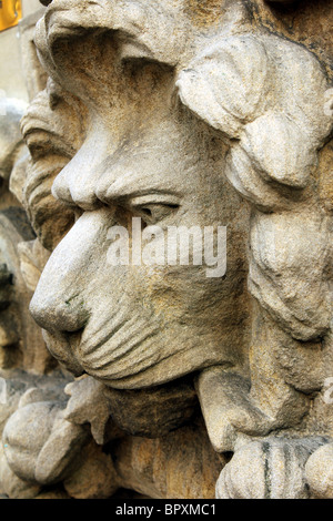 Stone Lion Mauerwerk Carving Stockfoto