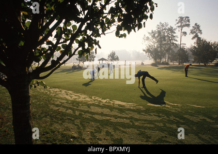 Austin, Texas, Golfer im Barton Springs Country Club. Stockfoto