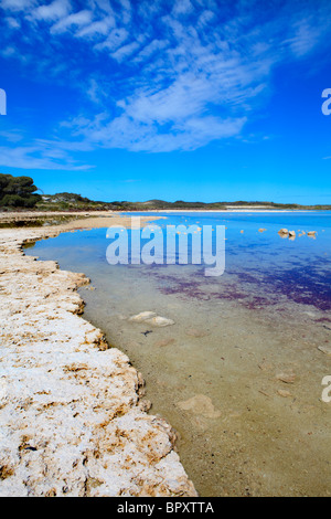 Herschel Lake salt lake auf Rottnest Island, WA Stockfoto