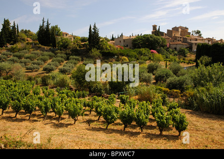 Montouliers einer Hügel-Stadt in der Region Languedoc-Roussillon im Süden Frankreichs Stockfoto