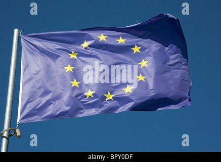 Flagge der Europäischen Union in Frankreich Stockfoto