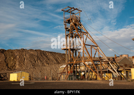 Alten Bergwerk Grube-Kopf in der Bergbaustadt von Broken Hill im Outback, New-South.Wales Stockfoto