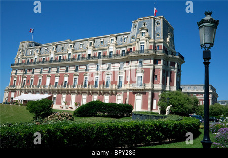 Fünf-Sterne-Hotel du Palais in Biarritz, Frankreich - ehemaliger Palast der Kaiserin Eugenie Stockfoto