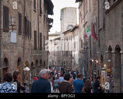 San Gimignano in der Toskana, Italien, mittelalterlichen toskanischen Stadt, mittelalterliche Manhattan oder die italienische Stadt der Türme genannt Stockfoto