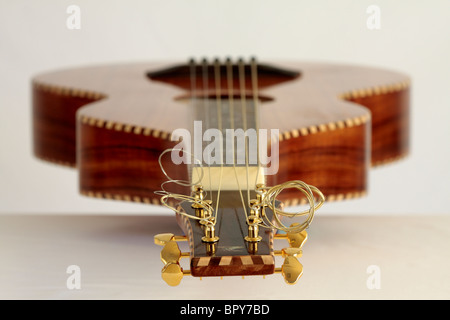 Einer speziell angefertigten Lazy River Weissenborn-electric Slide-Gitarre gebaut von Rance White für Adam Gough Stockfoto