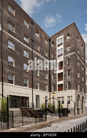 Haus Apartments in einem renovierten Lagerhaus in der City of London zu schützen. Stockfoto