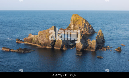 Meer-Stacks vor der Westküste am Faraid Head in der Nähe von Durness in den schottischen Highlands-UK Stockfoto