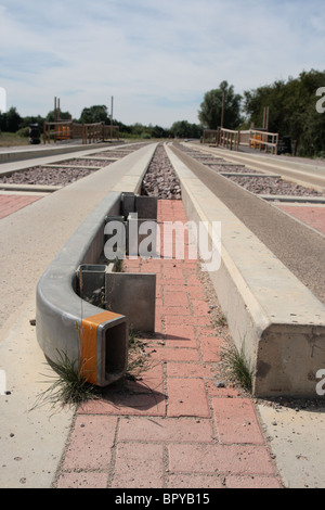 Geführte Bus Weg Fen Drayton Stockfoto