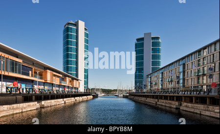 Die Kais Development bei Chatham Maritime, Kent. Stockfoto