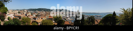 Breite Panorama-Bild von Cannes Stockfoto