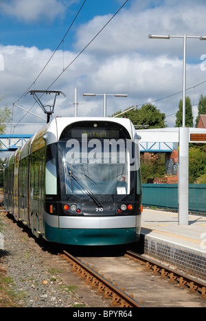 Nottingham express Transit stop bei Highbury Vale Nottingham England UK Stockfoto