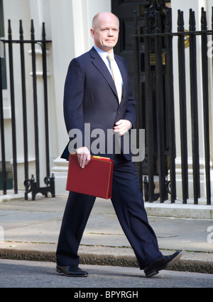 Außenminister - William Hague (konservativ) Ankunft in der Downing Street Stockfoto