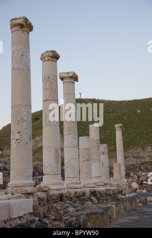 Die Ruinen der römischen Stadt von Beit Shean im Jordan-Tal zu fotografieren Stockfoto