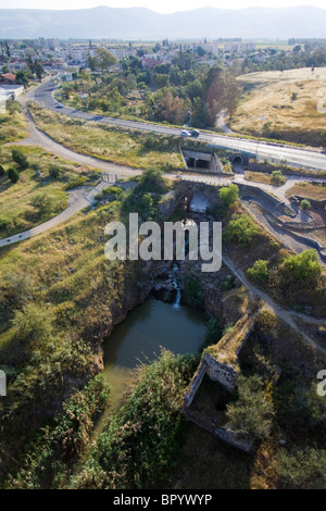 Luftaufnahme von Beit Shean im Jordantal Stockfoto