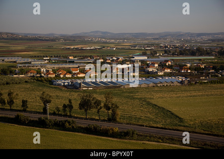 Luftbild der Bereich Landwirtschaft die Jezreel Senke Stockfoto