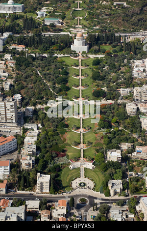 Abstrakte Sicht von der Bahai-Gärten und Tempel an den Hängen des Berges Karmel Stockfoto