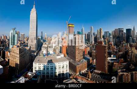 Blick aus einem der Dächer an der 34th Street, Manhattan, NY, USA Stockfoto