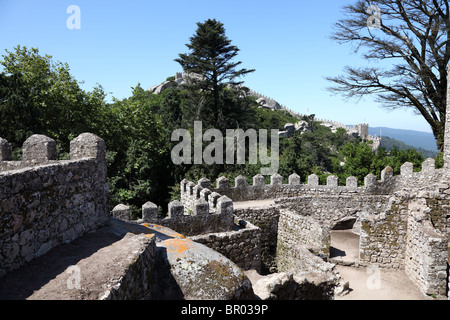 Burg der Mauren (Castelo Dos Mouros) in Sintra, Portugal Stockfoto