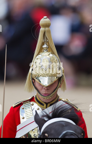 Trooper die Leibgarde in glänzender Uniform. "Trooping die Farbe" 2010 Stockfoto